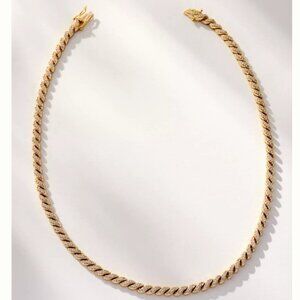NIB Anthropologie Pavé Rope Necklace
